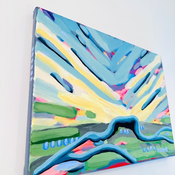 Original Painting Modern Impressionism Collectible Landscape 9" x 12" Canvas - Picture 4 of 11